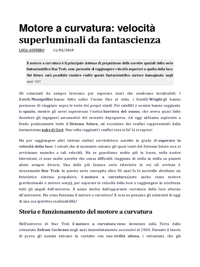 Motore A Curvatura PDF