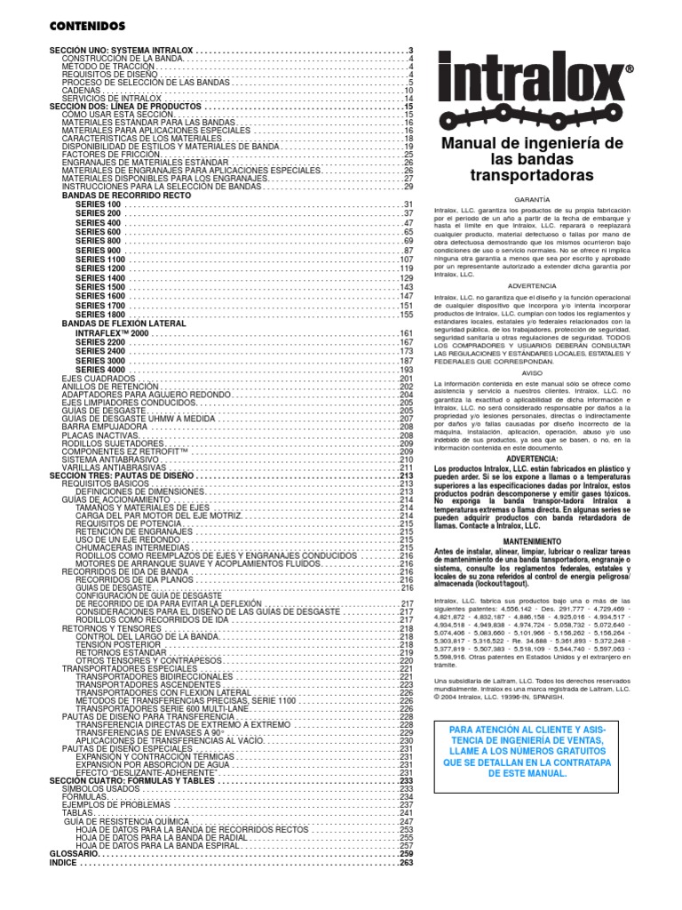 Manual De Ingenieria Intralox PDF Engranaje Agua