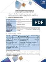 Guía de Actividades y Rúbrica de Evaluación - Tarea 2 - Fundamentos de Campo Magnetostático