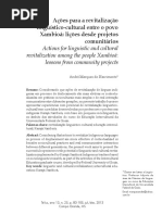Ações para a revitalização linguístico-cultural entre o povo Xambioá