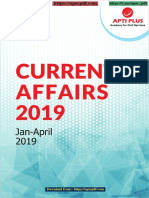 Current Affairs 2019: Jan-April 2019
