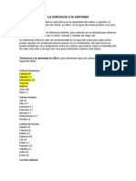 Tolerancia a la salinidad de diferentes cultivos