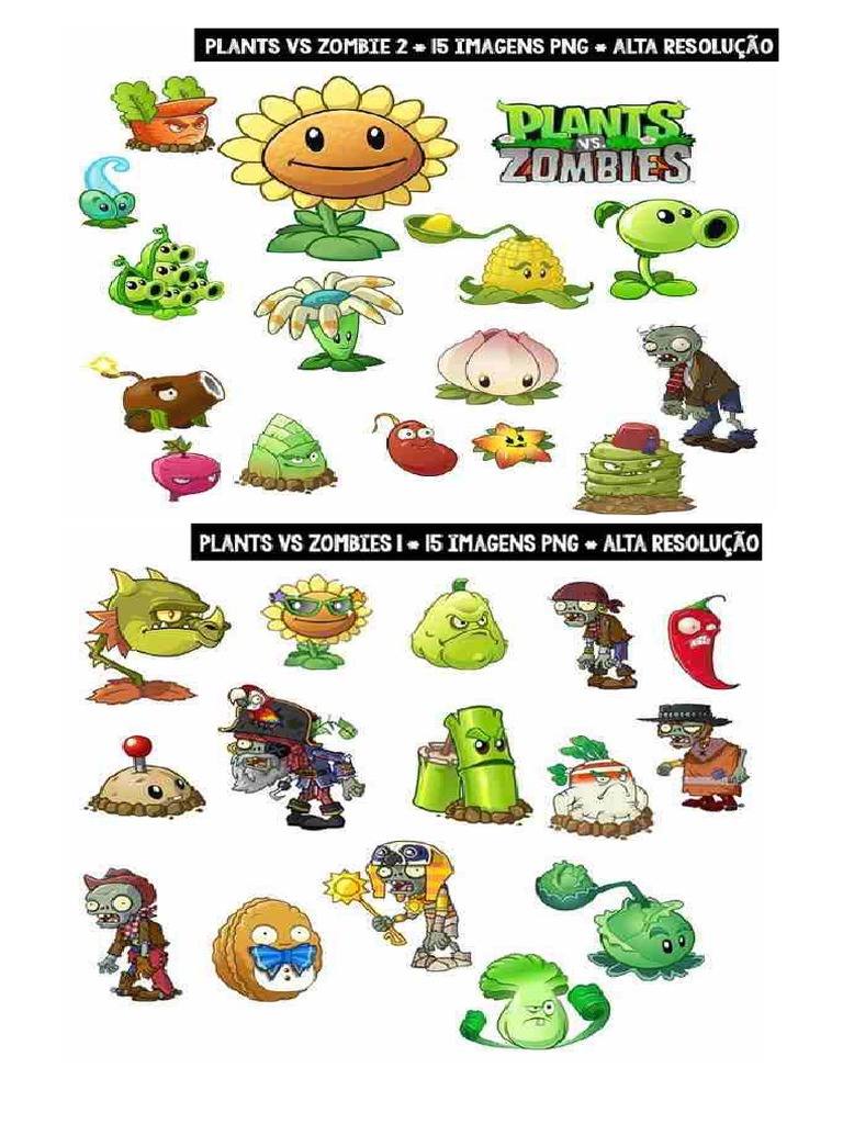 Plantas VS Zombies | PDF, image size:768x1024