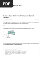 Reset A Cisco 2960 Switch To Factory Default Settings - NotTheNetwork - Me PDF