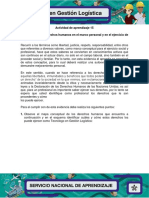 Derechos Humanos en El Marco Personal y en El Ejercicio de Mi Profesion