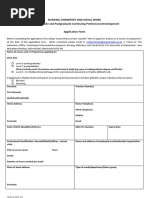 Nursing, Midwifery and Social Work Undergraduate and Postgraduate Continuing Professional Development Application Form