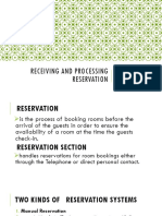 Receiving and Processing Reservation