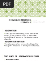 Receiving and Processing Reservation