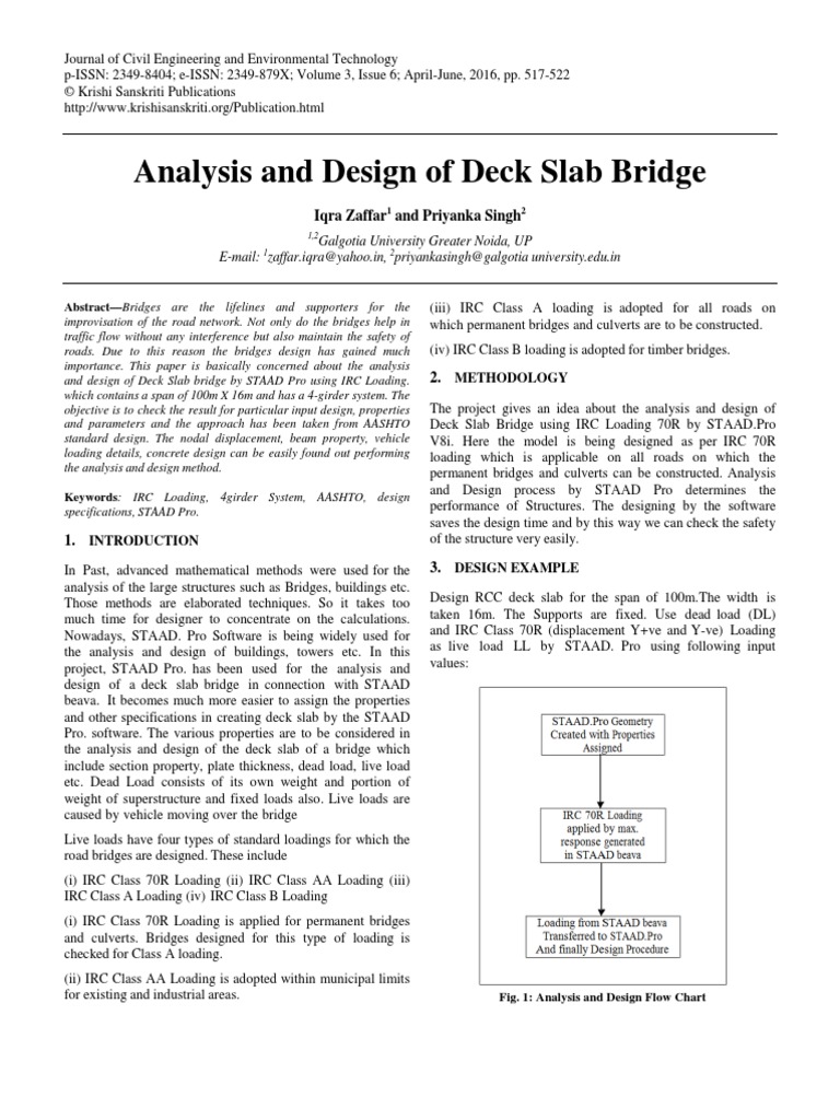 Analysis and Design of Deck Slab Bridge (IRC) | PDF | Beam (Structure ...