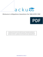 Mixtures &  Alligations Questions for RRB NTPC PDF.pdf