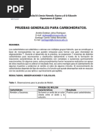 Pruebas Generales Para Carbohidratos.