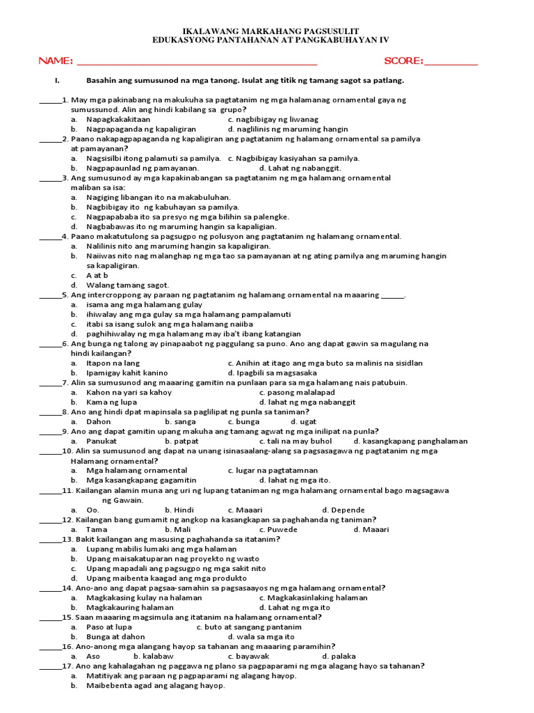 Epp 4 - Q2 | PDF