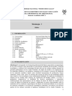 Silabo Metalurgia Andina I 2019 I Semestre