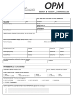 Opm Membership Form: Personal Information