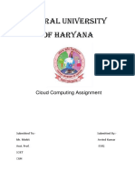 Central University of Haryana: Cloud Computing Assignment