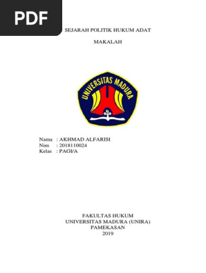 Sejarah Politik Hukum Adat