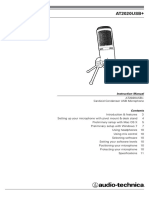 AudioTechnica Microphone p52458 - At2020usb - Om PDF