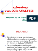 Exploratory Factor Analysis: Prepared By: DR Gurjeet Kaur IIM, Amritsar
