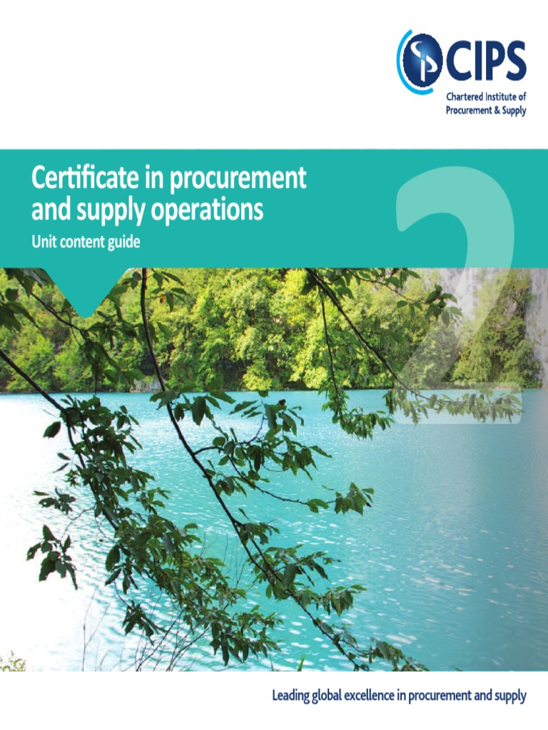 CIPS Certificate in Procurement Operations | PDF | Procurement | Supply ...