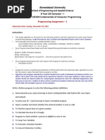 CSE100 FCP Assignment 1