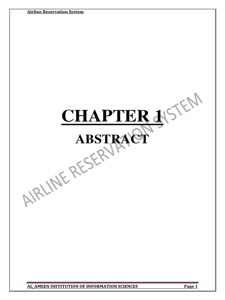 Airline Reservation System | PDF | Feasibility Study | Databases