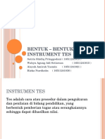 Bentuk - Bentuk Instrument Tes