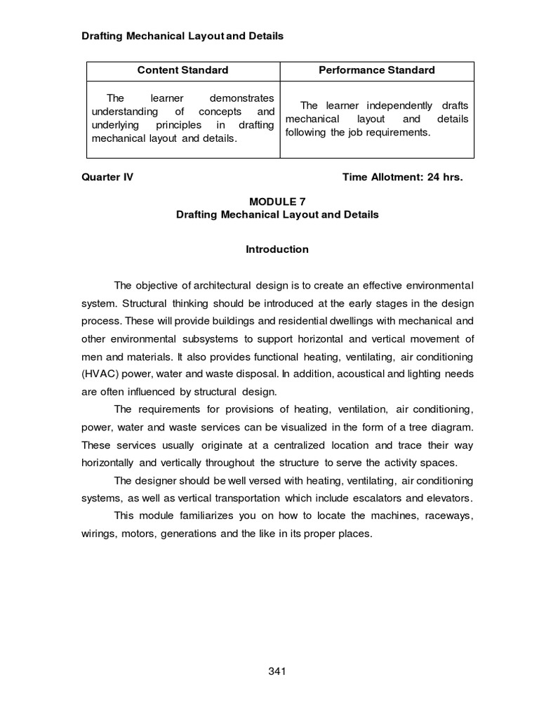 Mechanical Layout Drafting Guide | PDF | Air Conditioning | Hvac