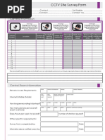 CCTV Site Survey Form: Camera Information