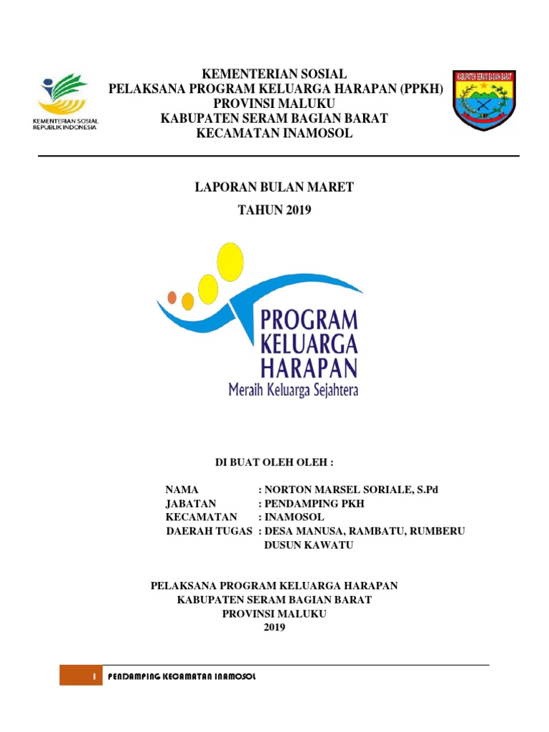 Contoh Laporan Pendamping Pkh