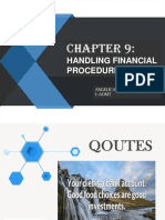 Chapter 9: HANDLING FINANCIAL PROCEDURES