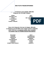 Liste Des Pays Francophones PDF