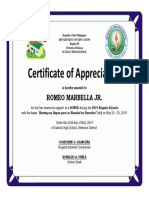 2019 BRIGADA ESKWELA Sample Certificate For DONOR