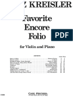 F Kreisler Favorite Encore Folio