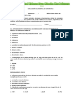 Pruebas de Diagnostico Matematica