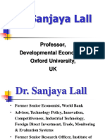 Dr. Sanjaya Lall: Professor, Developmental Economics Oxford University, UK