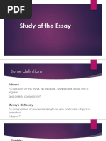 Study of The Essay