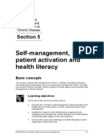 Self-Management, Patient Activation and Health Literacy: Section 5