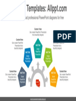 Semi Radial Pentagram PowerPoint Diagram Template