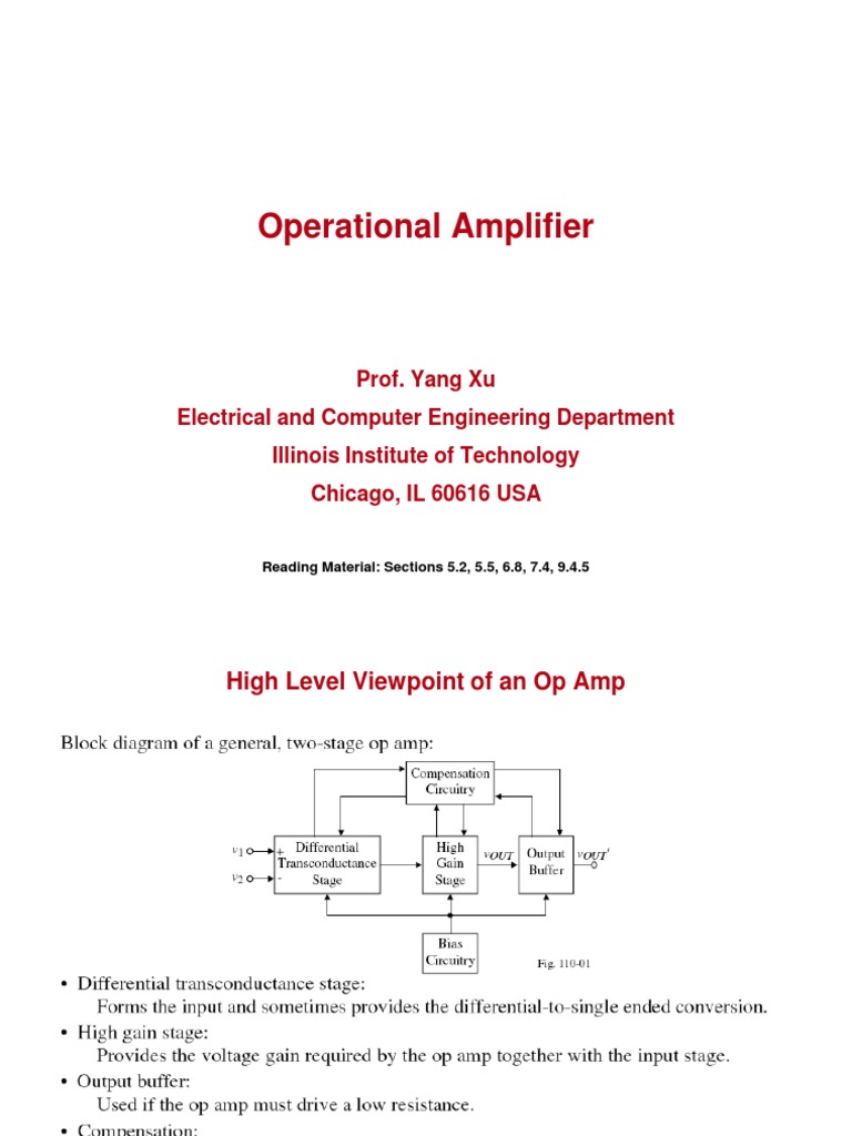 Operational Amplifier PDF Operational Amplifier Amplifier