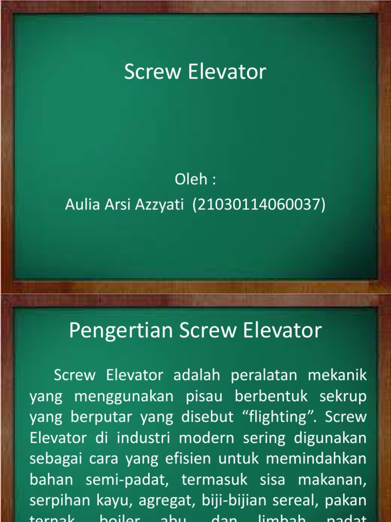 Screw Elevator PDF