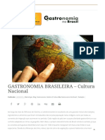 GASTRONOMIA BRASILEIRA - Cultura Nacional - Gastronomia No Brasil