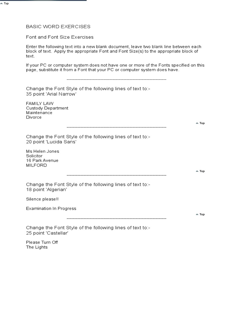 Basic Word Exercises | PDF | Printed Circuit Board | Paragraph