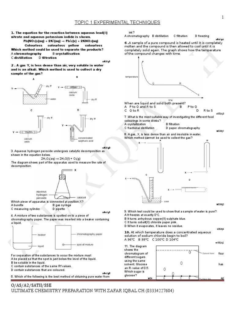 Experimental Techniques in Chemistry | PDF | Nitrogen | Carbon