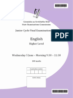 English: Junior Cycle Final Examination 2019