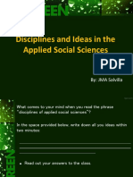 Disciplines and Ideas in The Applied Social Sciences: By: JMA Salvilla