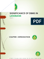 DBMS in Landbank
