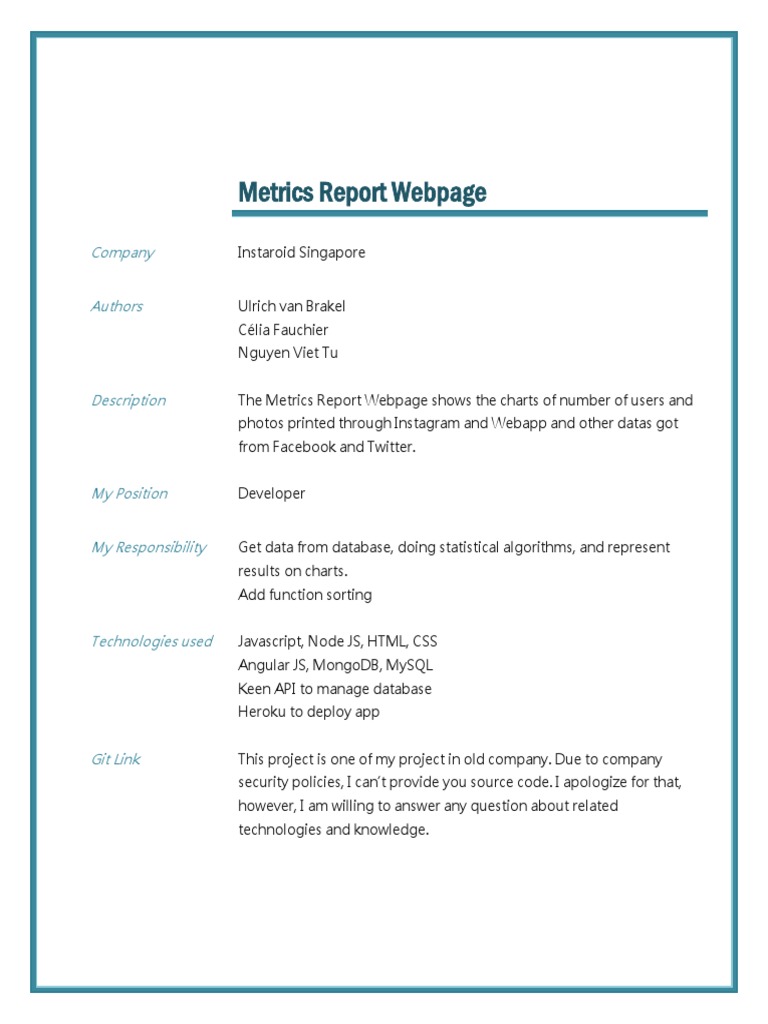 Metrics Report for Social Media Events | PDF | Web Page | Web Application