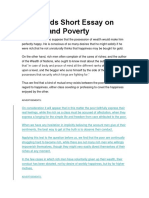 635 Words Short Essay On Wealth and Poverty