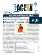 Gaceta de La Facultad de Psicologia UNAM Anio 19 Vol 19 No 379 25 de Octubre 2019