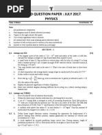 Hsc Science 2017 July Physics
